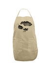 Inverted Puffy Clouds Adult Apron-Bib Apron-TooLoud-Stone-One-Size-Davson Sales