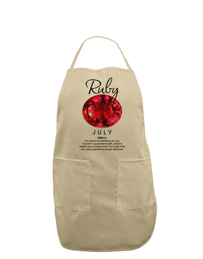 Birthstone Ruby Adult Apron-Bib Apron-TooLoud-Stone-One-Size-Davson Sales