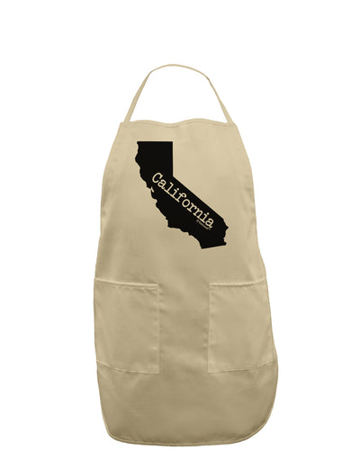 California - United States Shape Adult Apron by TooLoud-Bib Apron-TooLoud-Stone-One-Size-Davson Sales