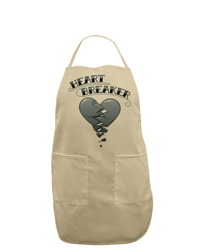 Heart Breaker Manly Adult Apron by-Bib Apron-TooLoud-Stone-One-Size-Davson Sales