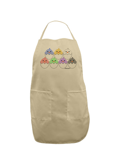 Cute Hatching Chicks Group Adult Apron by TooLoud-Bib Apron-TooLoud-Stone-One-Size-Davson Sales