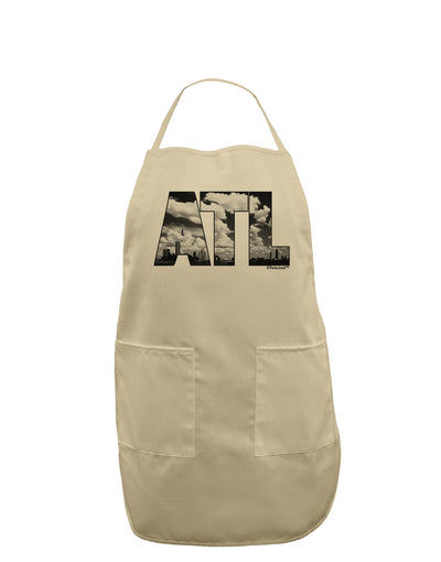 ATL Atlanta Text Adult Apron by TooLoud-Bib Apron-TooLoud-Stone-One-Size-Davson Sales