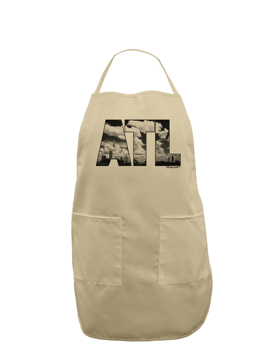 ATL Atlanta Text Adult Apron by TooLoud-Bib Apron-TooLoud-White-One-Size-Davson Sales