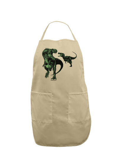 Jurassic Dinosaur Design 1 Adult Apron by TooLoud-Bib Apron-TooLoud-Stone-One-Size-Davson Sales