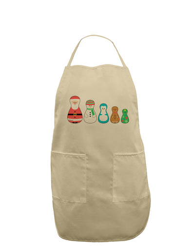 Cute Christmas Matryoshka Nesting Dolls Adult Apron-Bib Apron-TooLoud-Stone-One-Size-Davson Sales