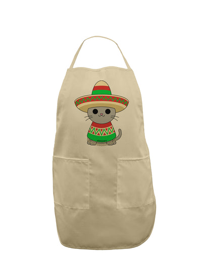 Cat with Sombrero and Poncho Adult Apron by TooLoud-Bib Apron-TooLoud-Stone-One-Size-Davson Sales