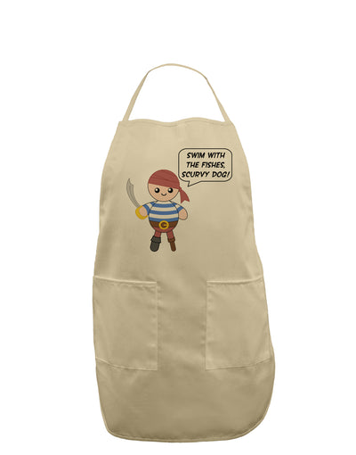 Swim With the Fishes- Petey the Pirate Adult Apron-Bib Apron-TooLoud-Stone-One-Size-Davson Sales