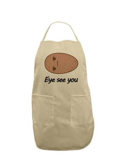 Potato - Eye See You Adult Apron-Bib Apron-TooLoud-Stone-One-Size-Davson Sales