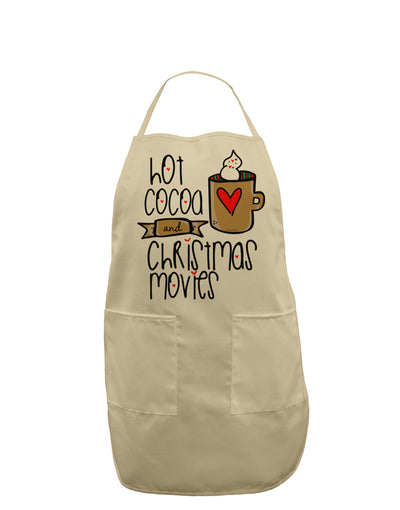 Hot Cocoa and Christmas Movies Adult Apron-Bib Apron-TooLoud-Stone-One-Size-Davson Sales