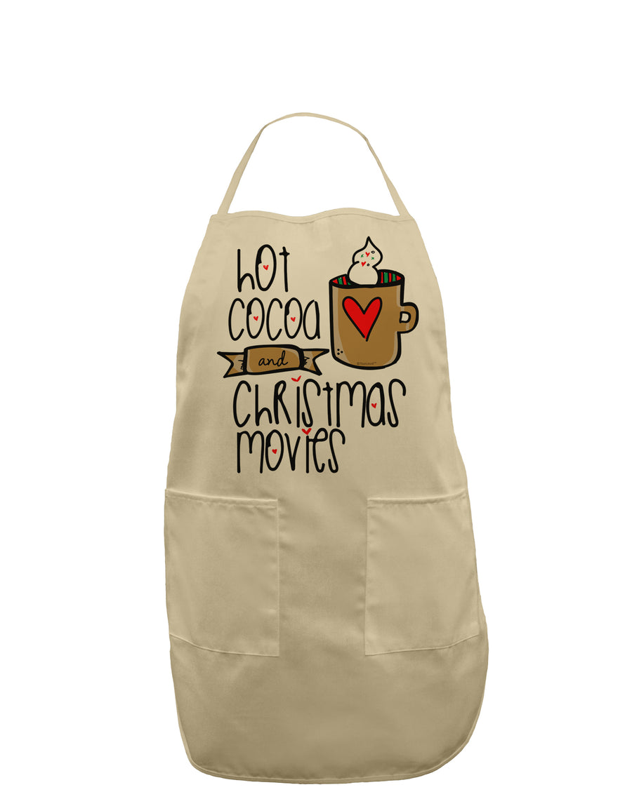 Hot Cocoa and Christmas Movies Adult Apron-Bib Apron-TooLoud-White-One-Size-Davson Sales