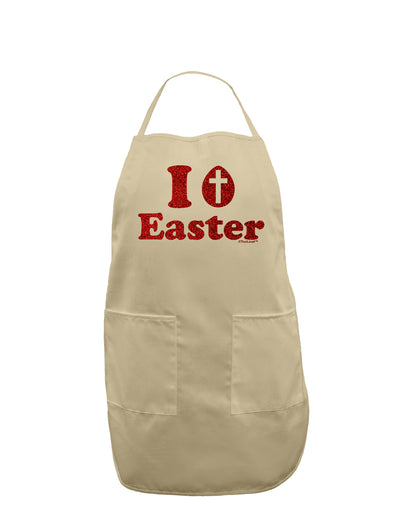 I Egg Cross Easter - Red Glitter Adult Apron by TooLoud-Bib Apron-TooLoud-Stone-One-Size-Davson Sales