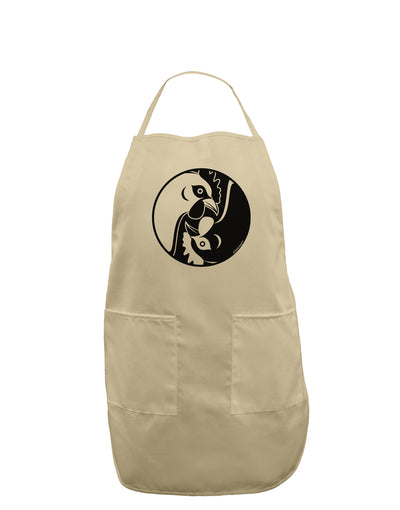 Yin Yang Chicken Adult Apron-Bib Apron-TooLoud-Stone-One-Size-Davson Sales