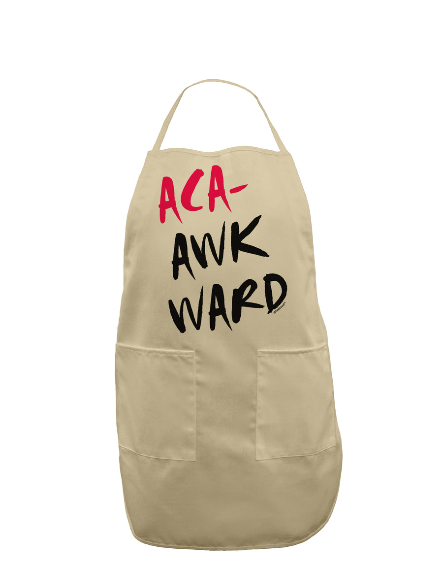 Aca-Awkward Adult Apron-Bib Apron-TooLoud-White-One-Size-Davson Sales