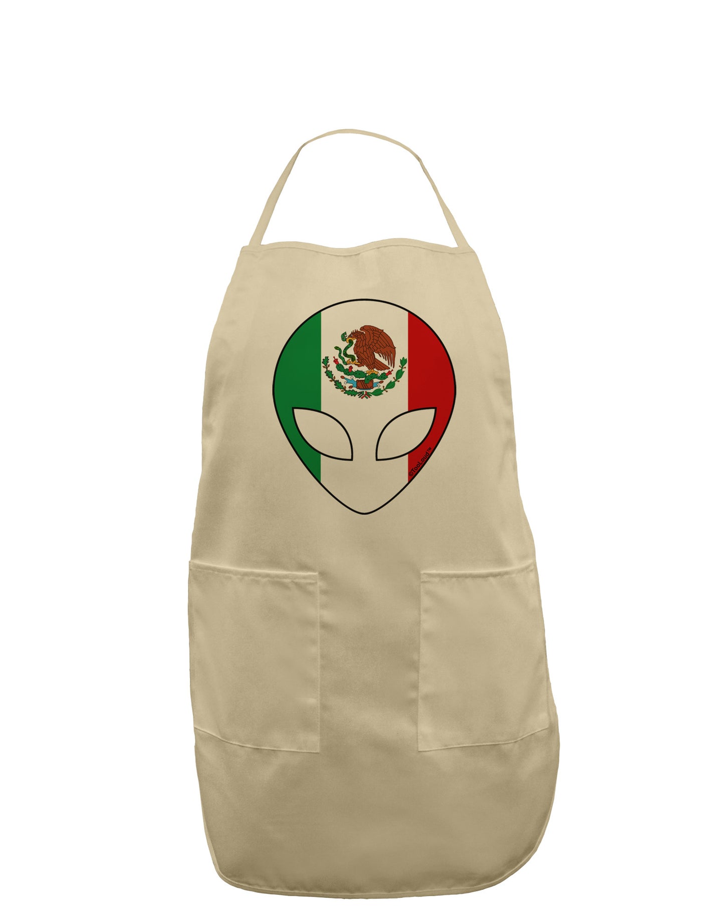 Mexican Flag Extraterrestrial Adult Apron-Bib Apron-TooLoud-Stone-One-Size-Davson Sales