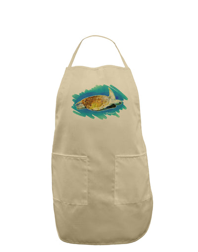 Turtle Watercolor Adult Apron-Bib Apron-TooLoud-Stone-One-Size-Davson Sales