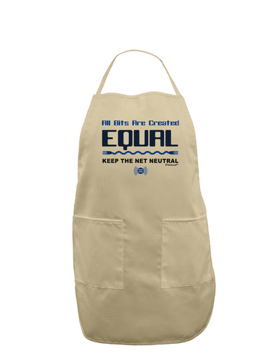 All Bits Are Created Equal - Net Neutrality Adult Apron-Bib Apron-TooLoud-Stone-One-Size-Davson Sales