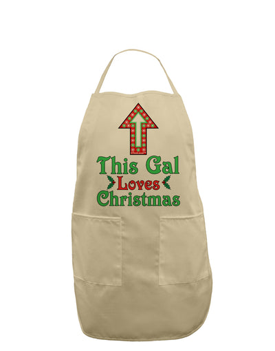 This Gal Loves Christmas Cute Adult Apron-Bib Apron-TooLoud-Stone-One-Size-Davson Sales