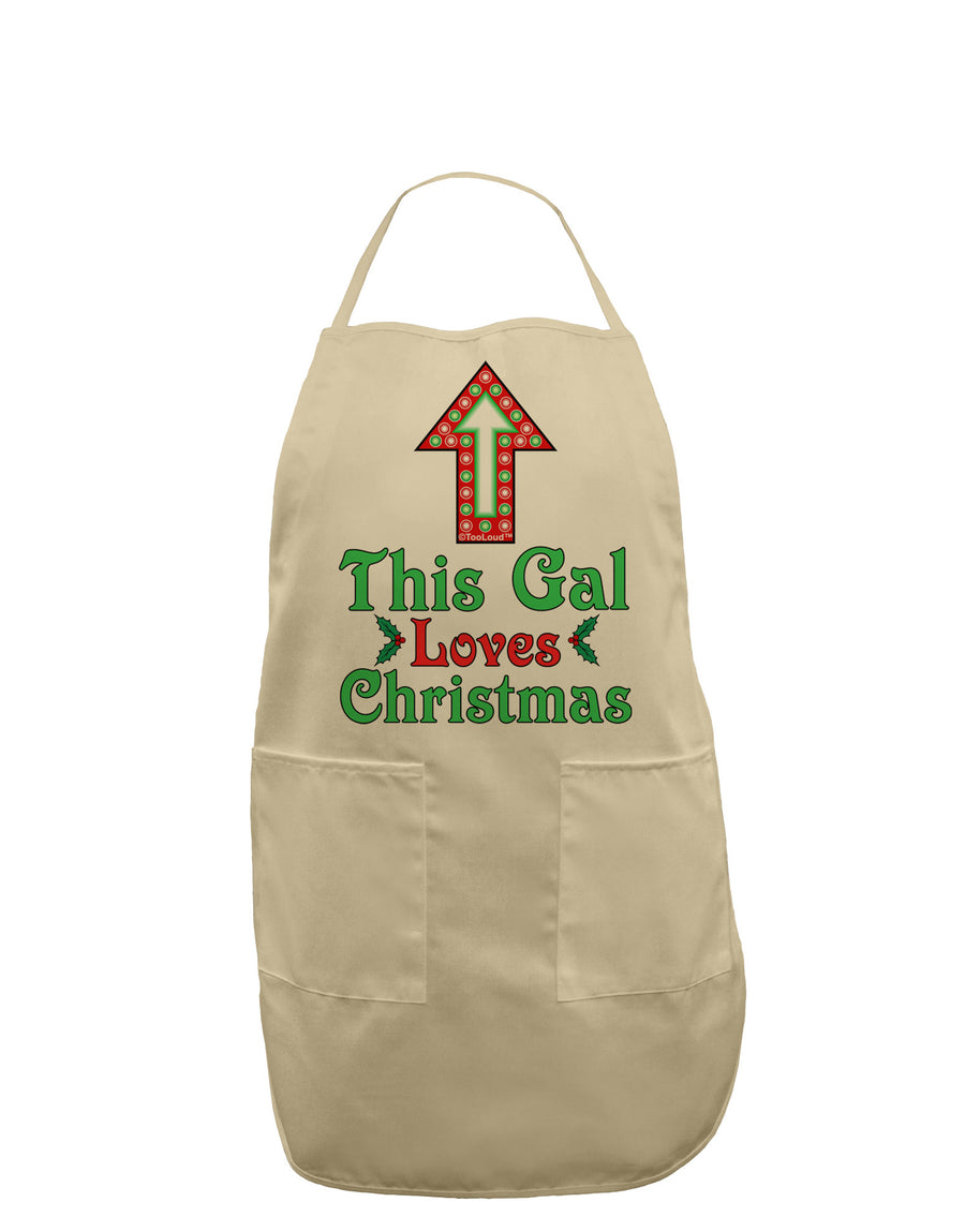 This Gal Loves Christmas Cute Adult Apron-Bib Apron-TooLoud-White-One-Size-Davson Sales