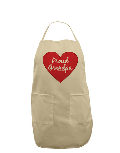 Proud Grandpa Heart Adult Apron by TooLoud-Bib Apron-TooLoud-Stone-One-Size-Davson Sales