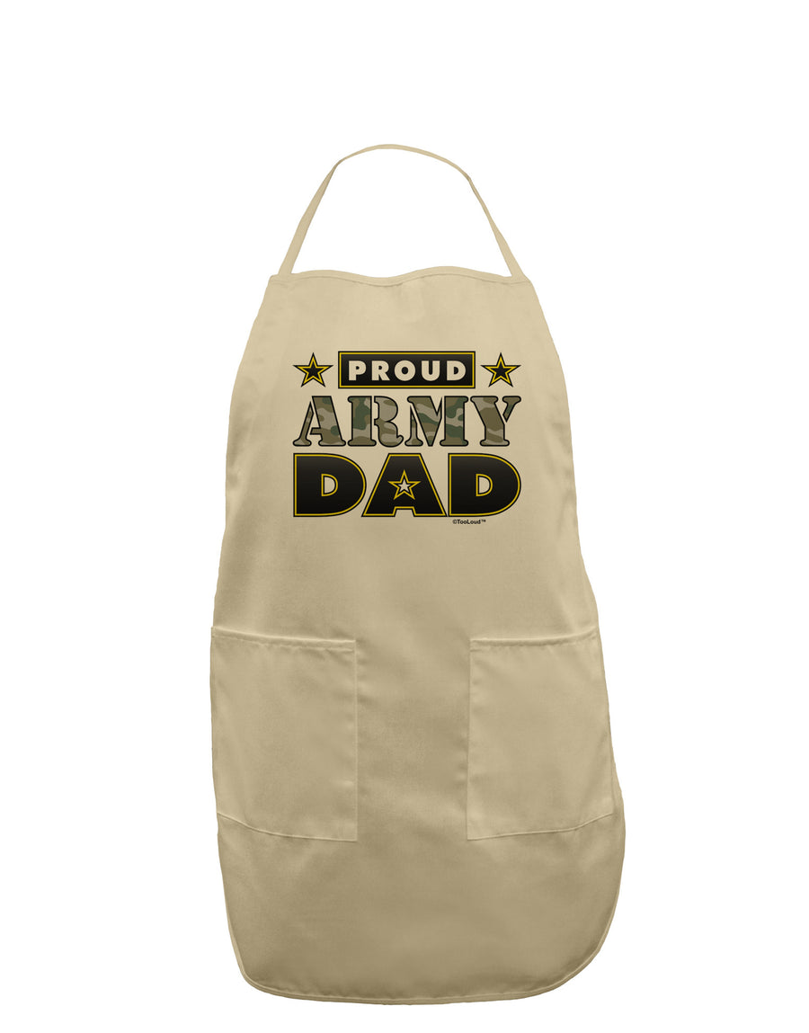 Proud Army Dad Adult Apron-Bib Apron-TooLoud-White-One-Size-Davson Sales