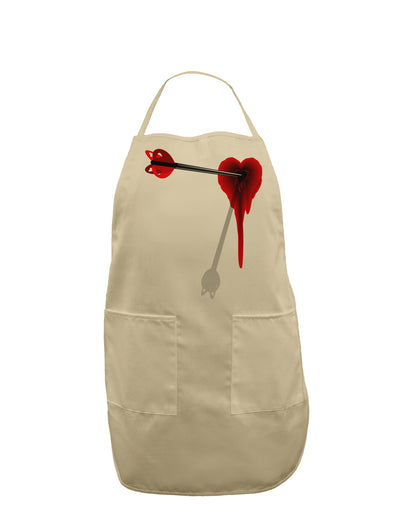 Cupid's Arrow Heart Shot Wound Adult Apron-Bib Apron-TooLoud-Stone-One-Size-Davson Sales