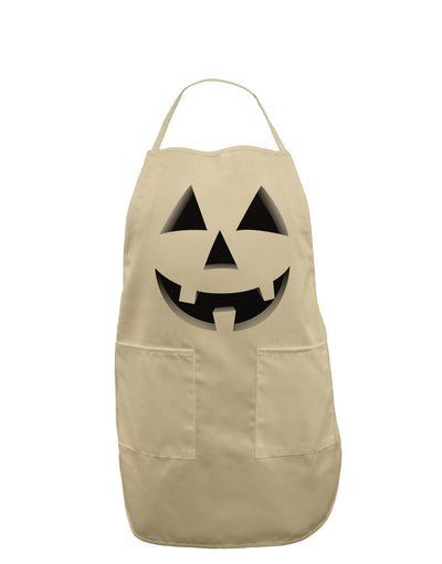 Happy Cute Jack O' Lantern Pumpkin Face Adult Apron-Bib Apron-TooLoud-Stone-One-Size-Davson Sales