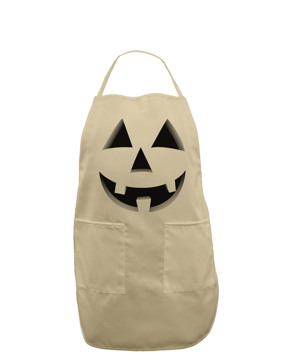 Happy Cute Jack O' Lantern Pumpkin Face Adult Apron-Bib Apron-TooLoud-White-One-Size-Davson Sales
