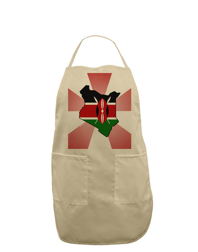 Kenya Flag Design Adult Apron-Bib Apron-TooLoud-Stone-One-Size-Davson Sales