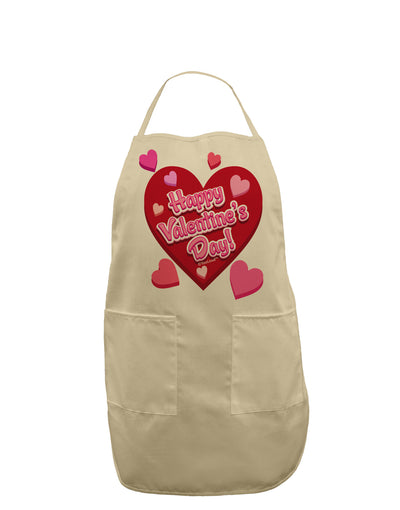 Happy Valentine's Day Romantic Hearts Adult Apron-Bib Apron-TooLoud-Stone-One-Size-Davson Sales