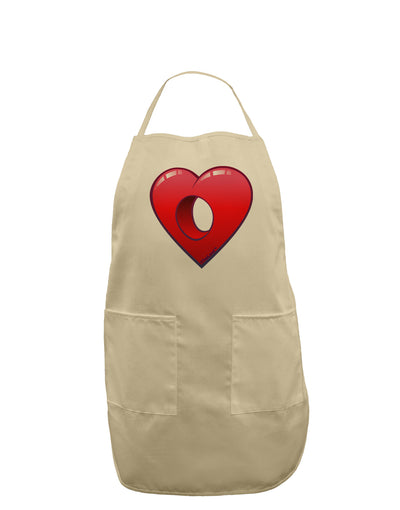 Hole Heartedly Broken Heart Adult Apron by-Bib Apron-TooLoud-Stone-One-Size-Davson Sales