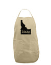 Idaho - United States Shape Adult Apron by TooLoud-Bib Apron-TooLoud-Stone-One-Size-Davson Sales