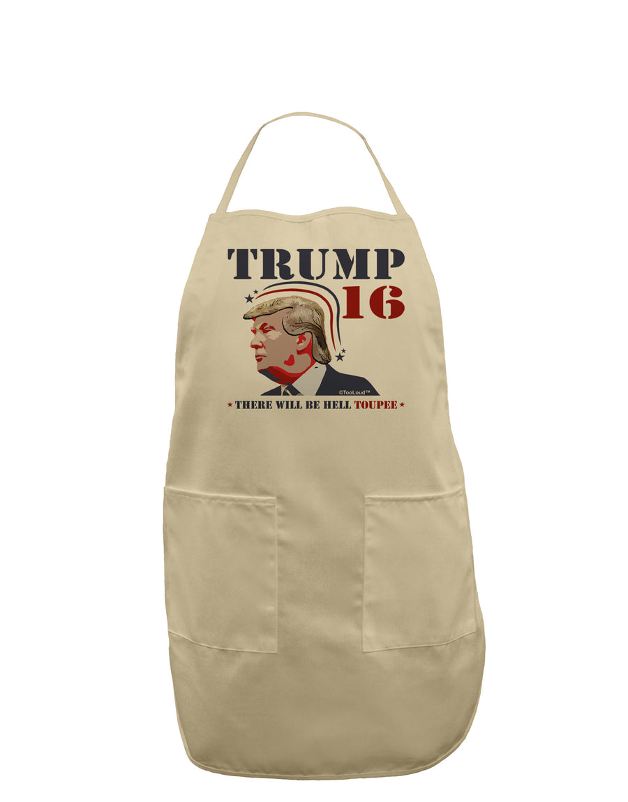 Trump - Hell Toupee Adult Apron-Bib Apron-TooLoud-White-One-Size-Davson Sales