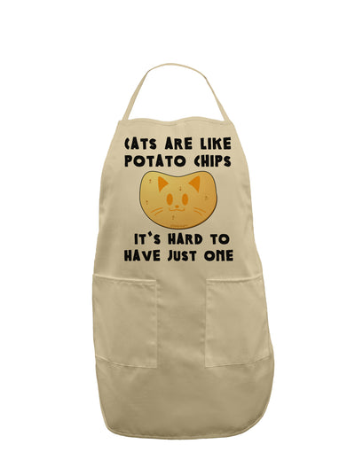 Cats Are Like Potato Chips Adult Apron-Bib Apron-TooLoud-Stone-One-Size-Davson Sales