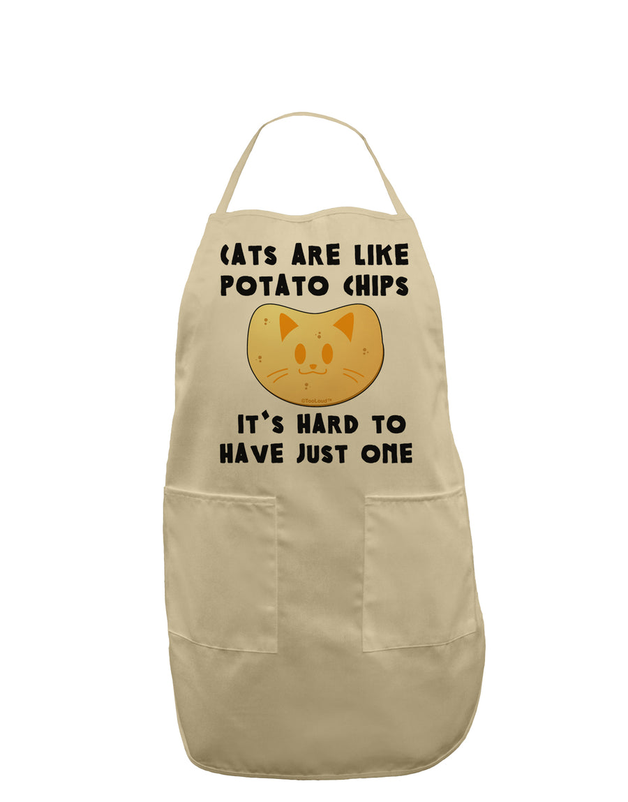 Cats Are Like Potato Chips Adult Apron-Bib Apron-TooLoud-White-One-Size-Davson Sales