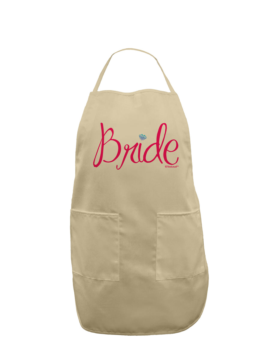 Bride Design - Diamond - Color Adult Apron-Bib Apron-TooLoud-White-One-Size-Davson Sales