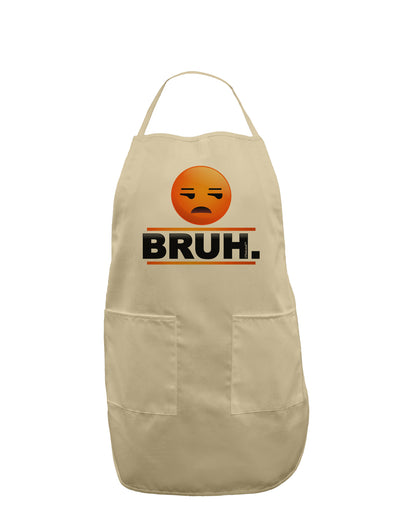 Bruh Emoji Adult Apron-Bib Apron-TooLoud-Stone-One-Size-Davson Sales