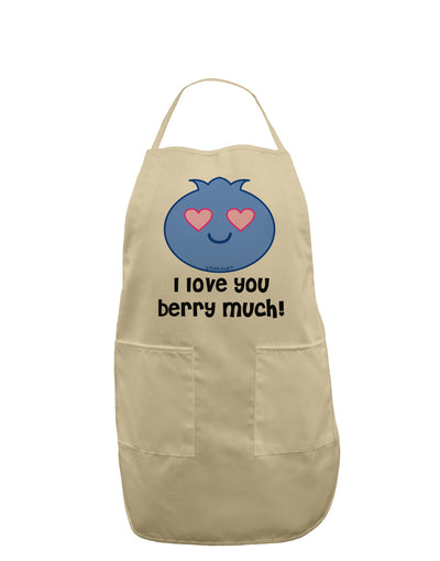 I Love You Berry Much Adult Apron by TooLoud-Bib Apron-TooLoud-Stone-One-Size-Davson Sales