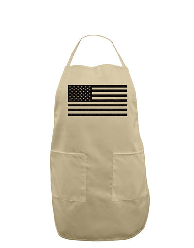 American Flag Glitter - Black Adult Apron-Bib Apron-TooLoud-Stone-One-Size-Davson Sales