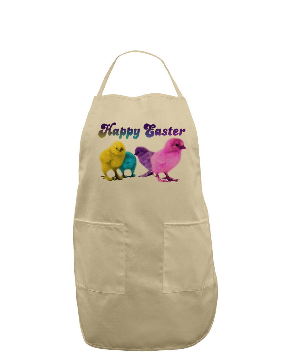 Happy Easter Peepers Adult Apron-Bib Apron-TooLoud-White-One-Size-Davson Sales
