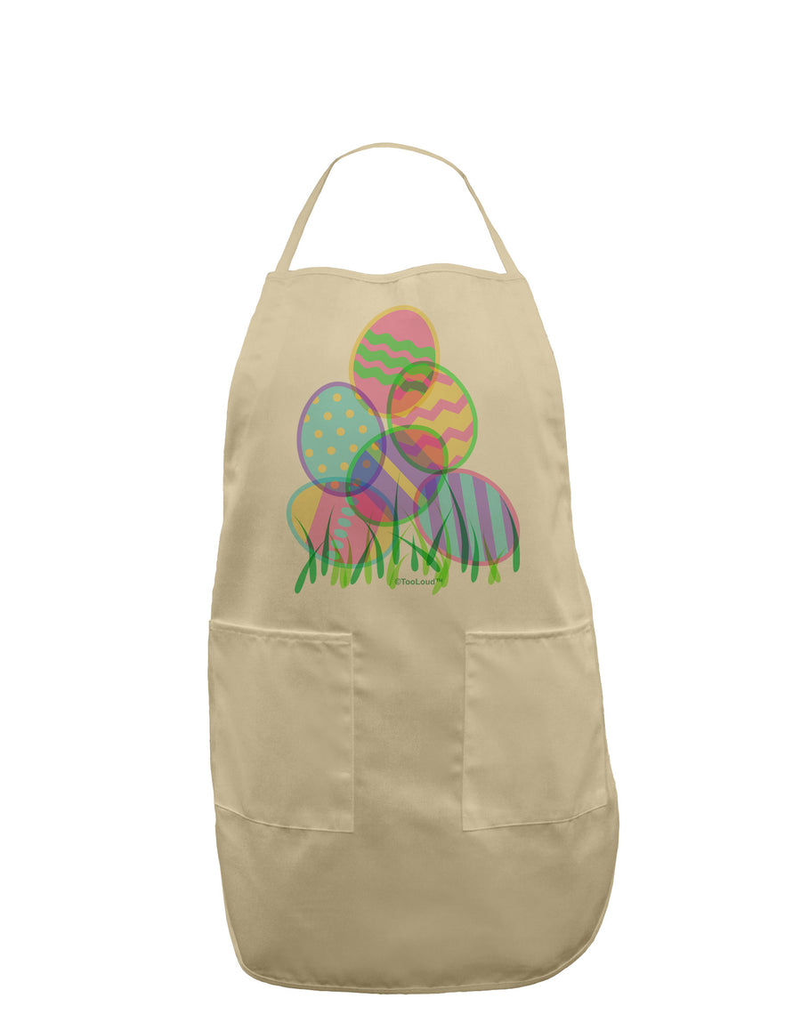 Gel Look Easter Eggs Adult Apron-Bib Apron-TooLoud-White-One-Size-Davson Sales