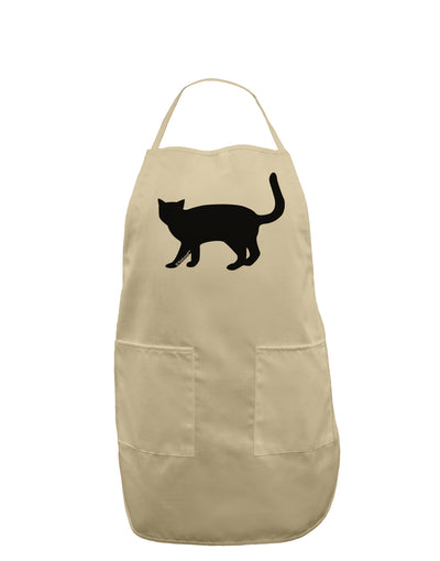 Cat Silhouette Design Adult Apron by TooLoud-Bib Apron-TooLoud-Stone-One-Size-Davson Sales