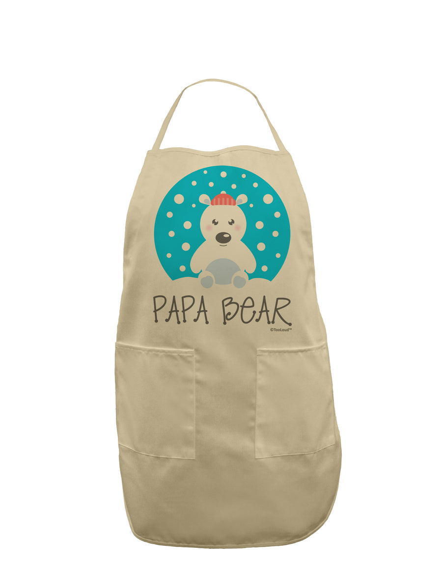 Matching Polar Bear Family - Papa Bear Adult Apron by TooLoud-Bib Apron-TooLoud-White-One-Size-Davson Sales