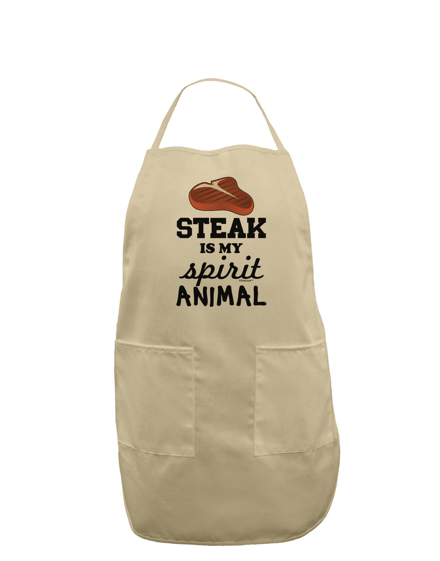 Steak Is My Spirit Animal Adult Apron-Bib Apron-TooLoud-White-One-Size-Davson Sales