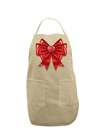 Valentine's Day Heart Bow Adult Apron-Bib Apron-TooLoud-Stone-One-Size-Davson Sales