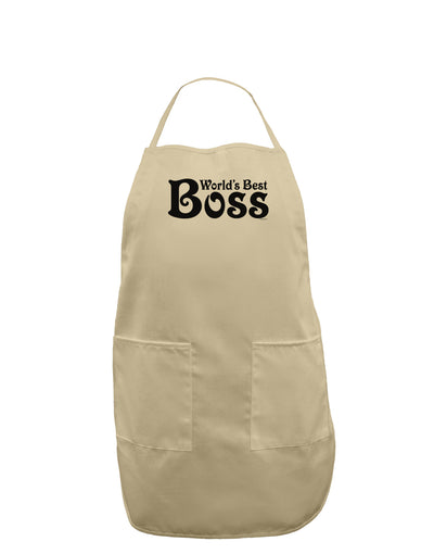 World's Best Boss - Boss Day Adult Apron-Bib Apron-TooLoud-Stone-One-Size-Davson Sales