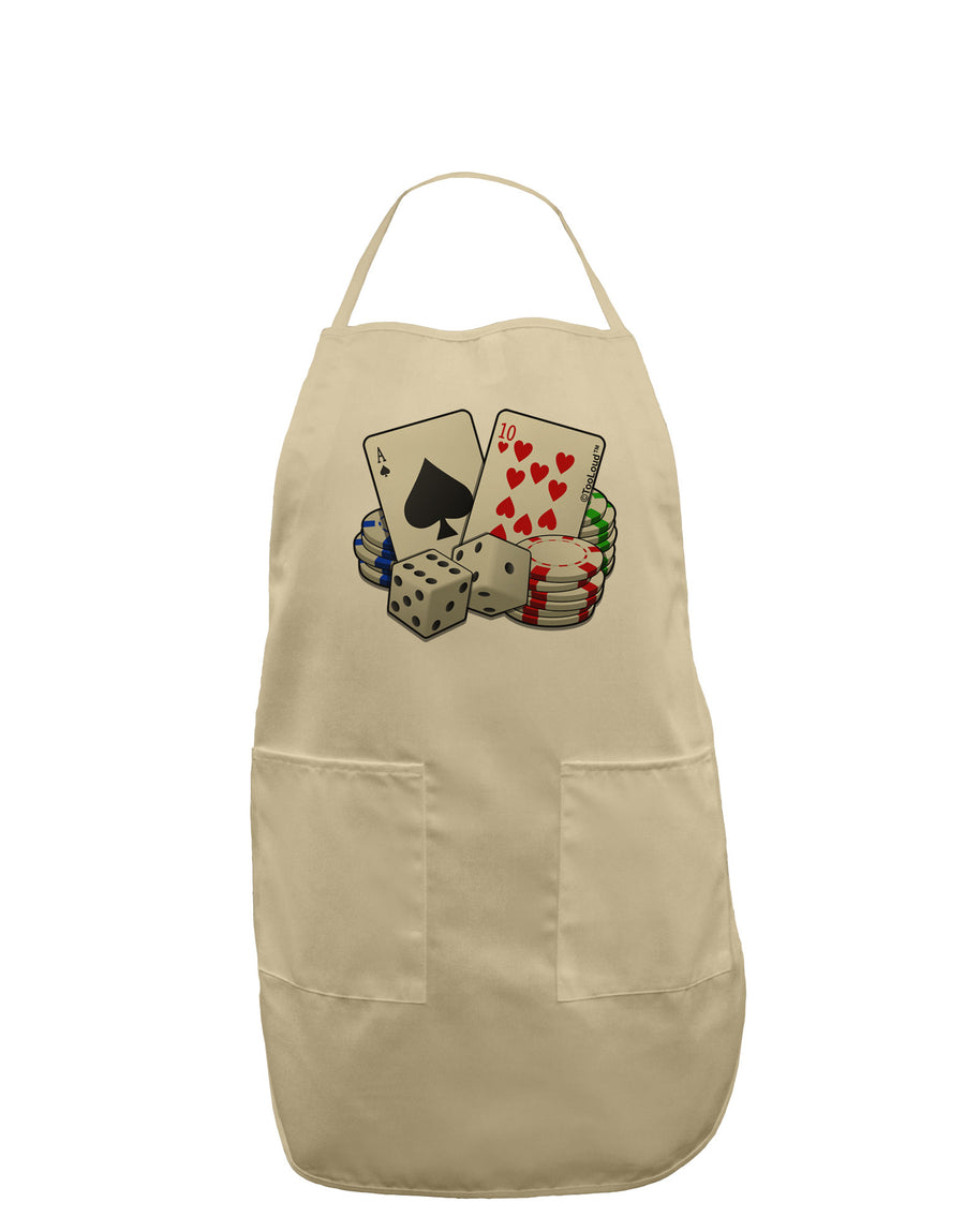 Gambling Weapons Adult Apron-Bib Apron-TooLoud-White-One-Size-Davson Sales