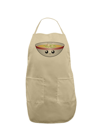 Cute Miso Soup Bowl Adult Apron by TooLoud-Bib Apron-TooLoud-Stone-One-Size-Davson Sales