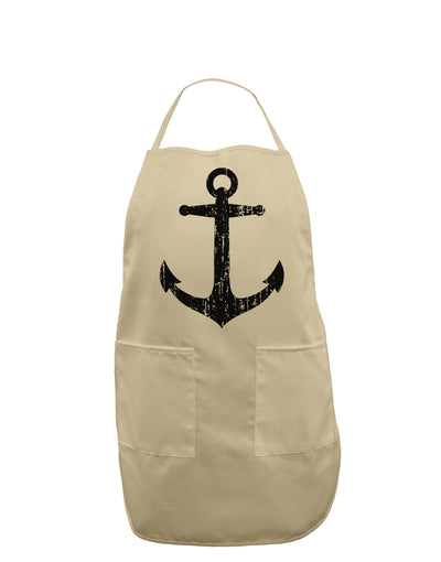 Distressed Nautical Sailor Anchor Adult Apron-Bib Apron-TooLoud-Stone-One-Size-Davson Sales