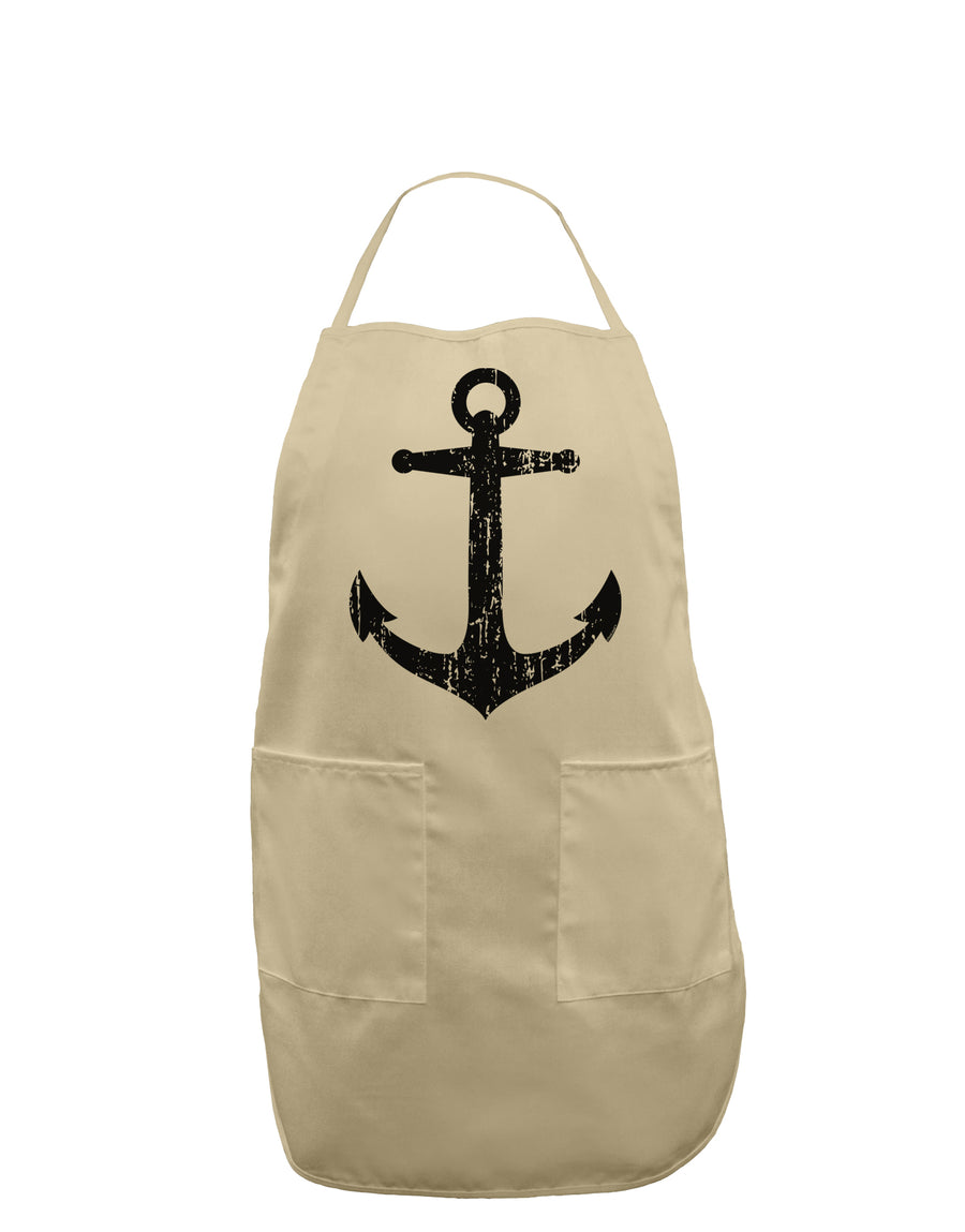 Distressed Nautical Sailor Anchor Adult Apron-Bib Apron-TooLoud-White-One-Size-Davson Sales