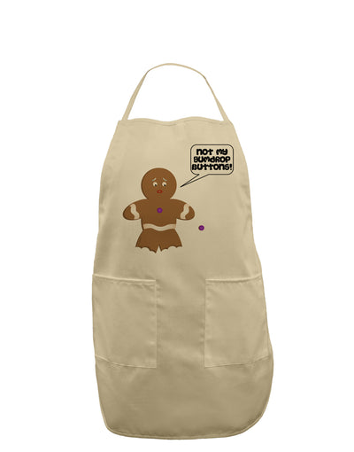 Not My Gumdrop Buttons Gingerbread Man Christmas Adult Apron-Bib Apron-TooLoud-Stone-One-Size-Davson Sales